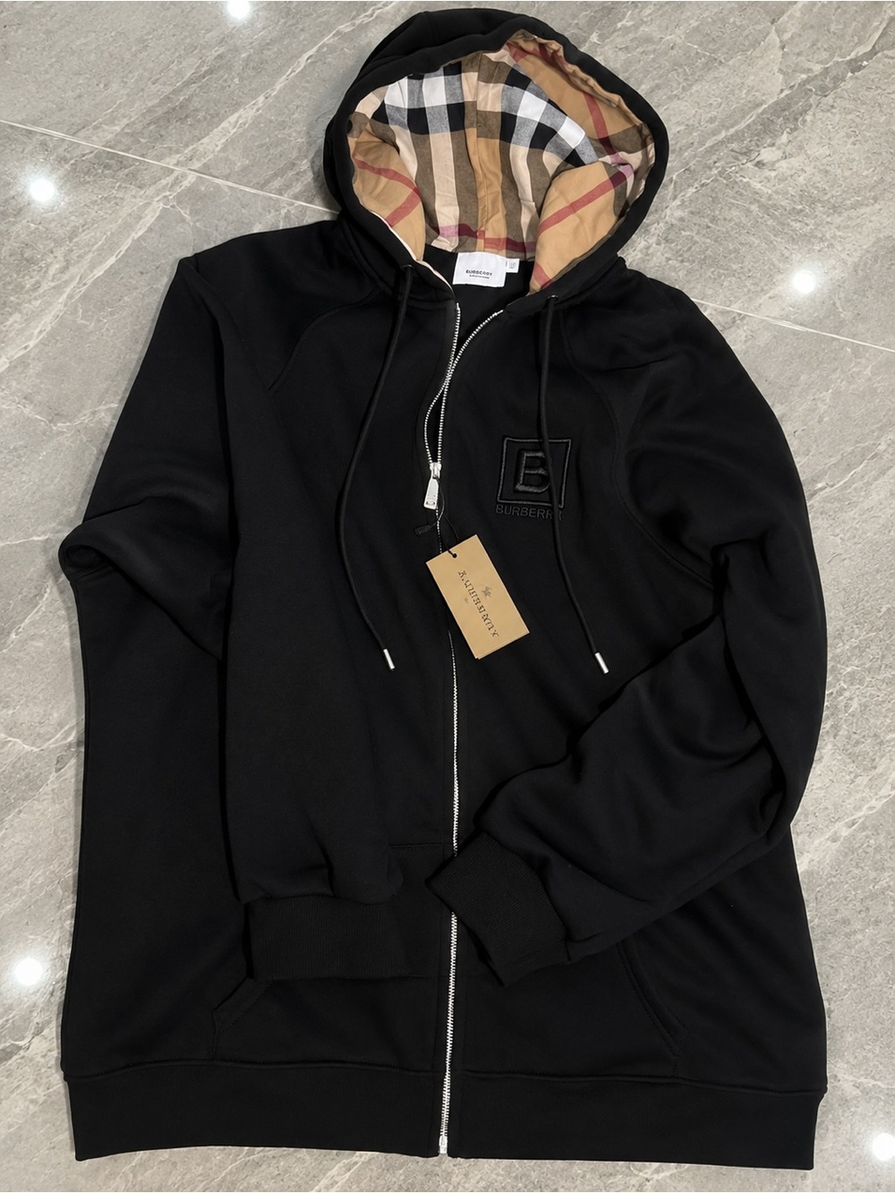 Burberry Black Hoodie Extra Large XL Mens